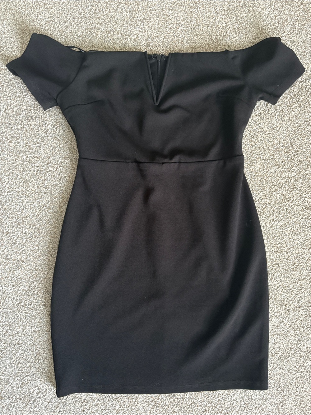 Lulu's Elegant Black off Shoulder Dress